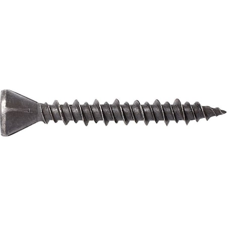 Quikdrive Wood Screw, #7, 1-1/4 in, Gray Phosphate Coated Trim Head Square Drive MTH114S